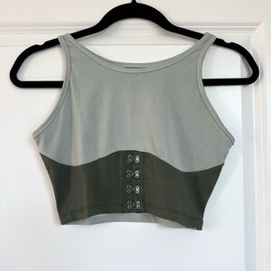 Cider Corset Crop Top Green Size Small NWT